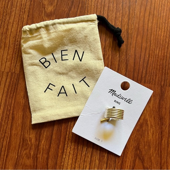 NWT Madewell Silver tone wavy ring - size 7 - Picture 1 of 6